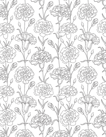 Flower Coloring Sheet